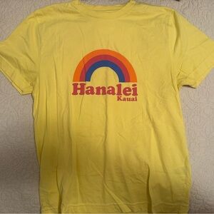 Hanalei Kauai Kids Yellow Rainbow Graphic Tee